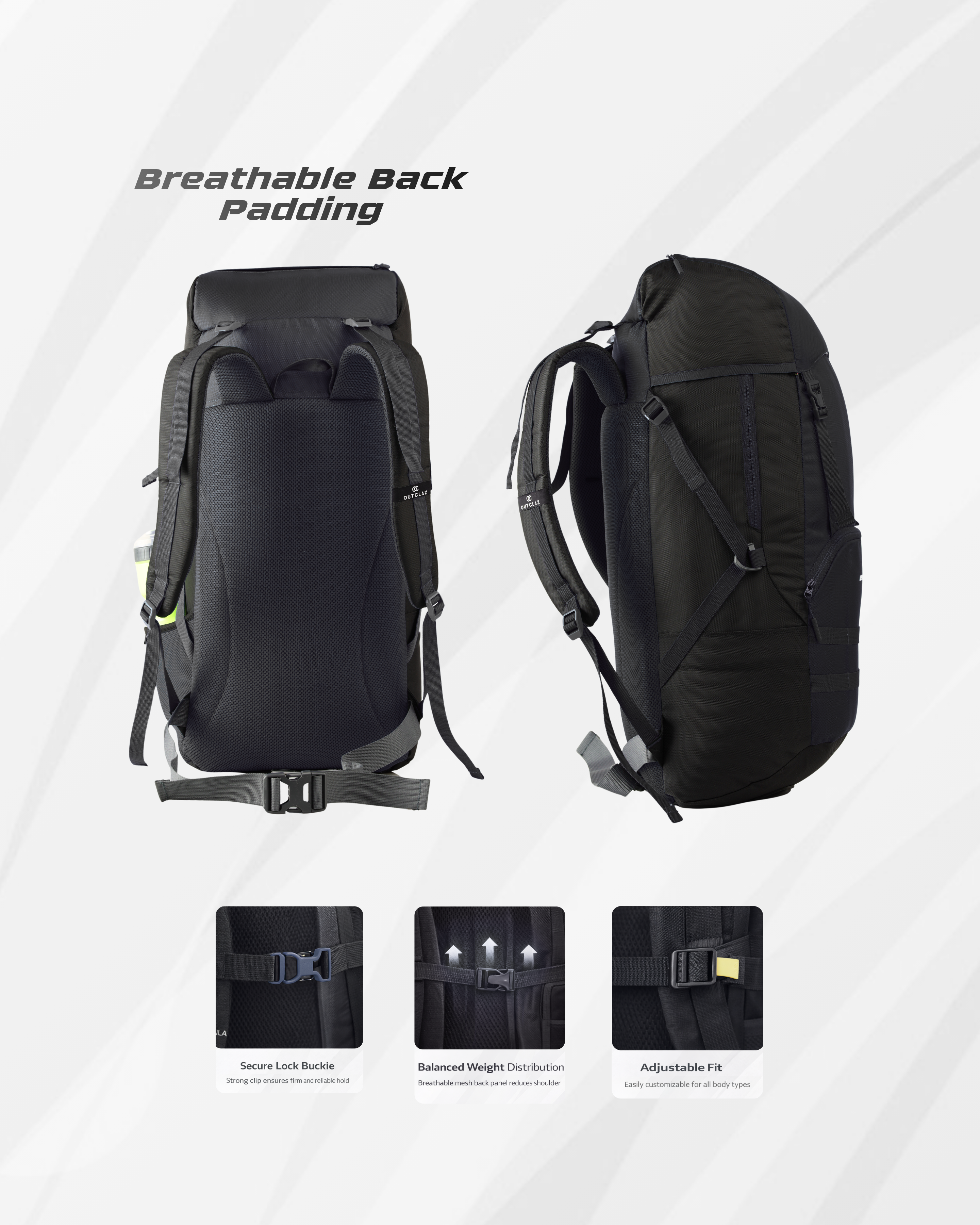 ARMOR-50 50L Trekking Backpack with Laptop Sleeve | Heavy-Duty Travel Bag