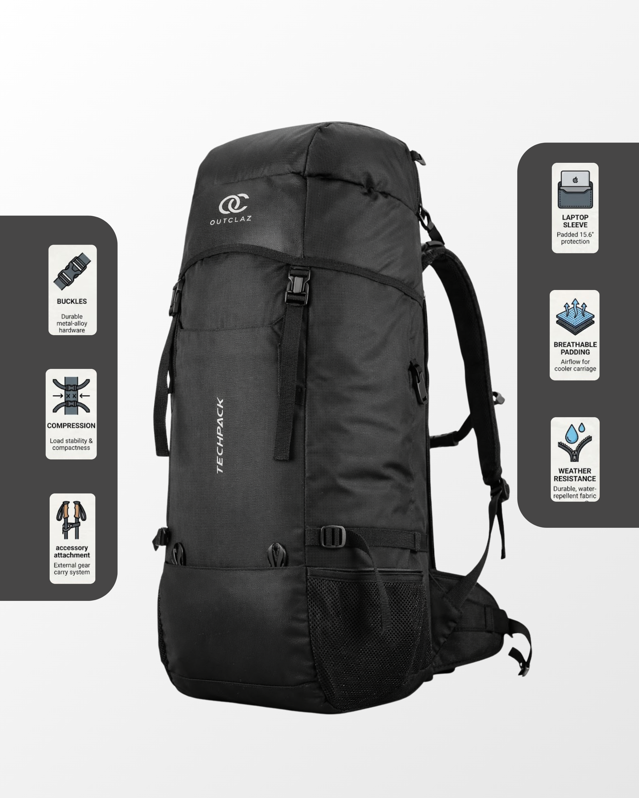 TECHPACK-50 Trekking Backpack