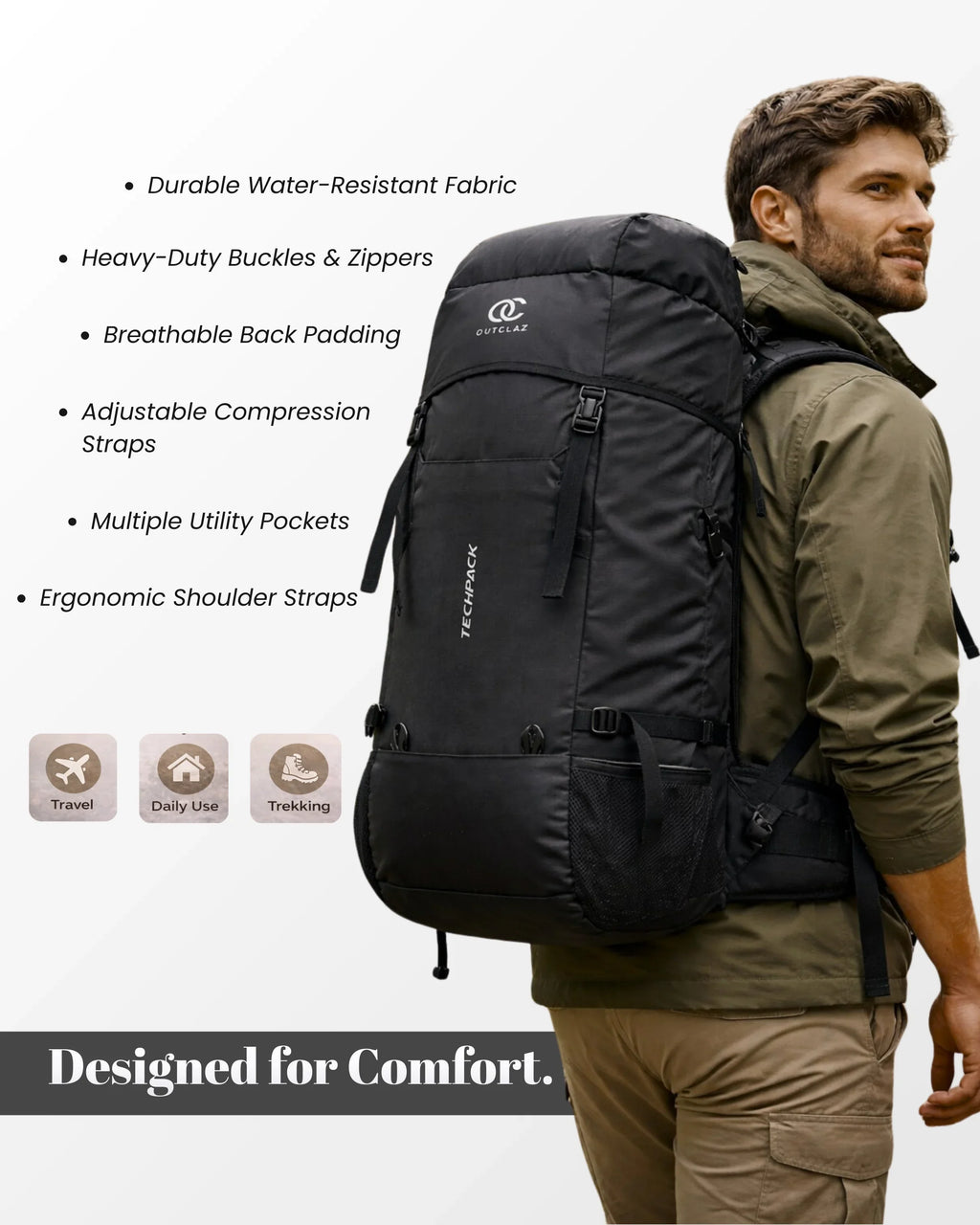 TECHPACK-50 Trekking Backpack