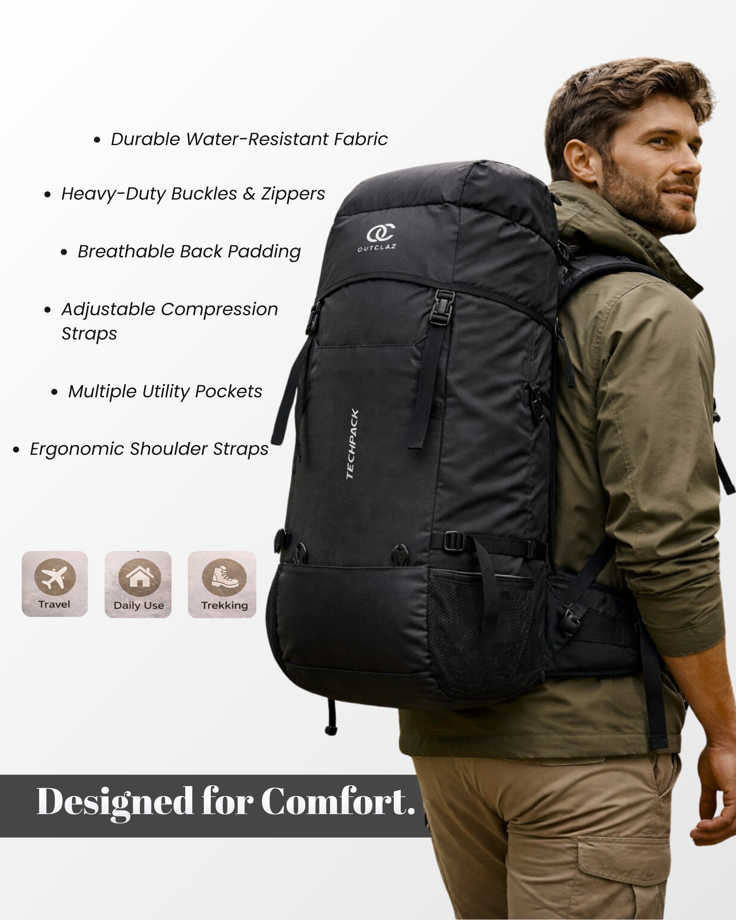 TECHPACK-50 Trekking Backpack