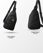 Jess-4 Sling Bag for Men & Women | Water-Resistant Lightweight Crossbody Bag with 3 Compartments