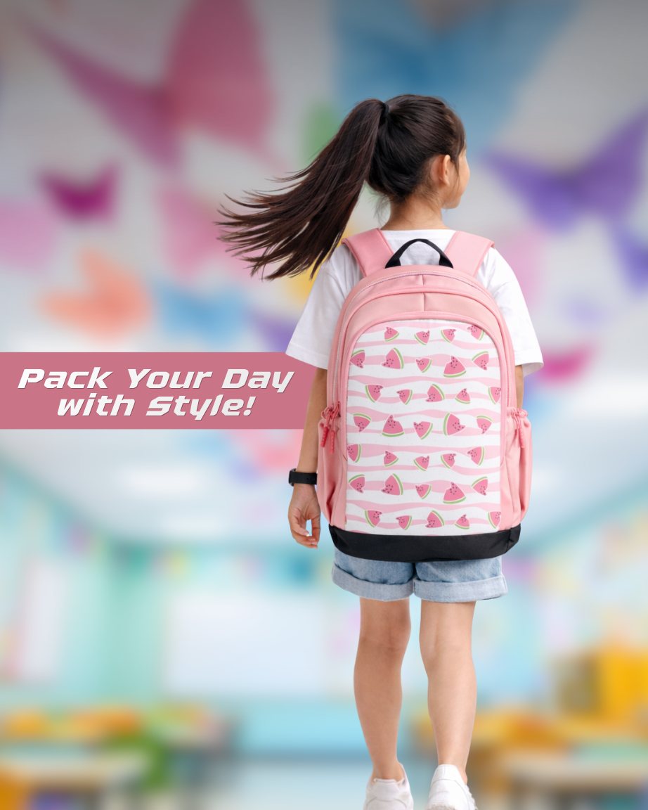 Kids Printed School Backpack – Lightweight 22L