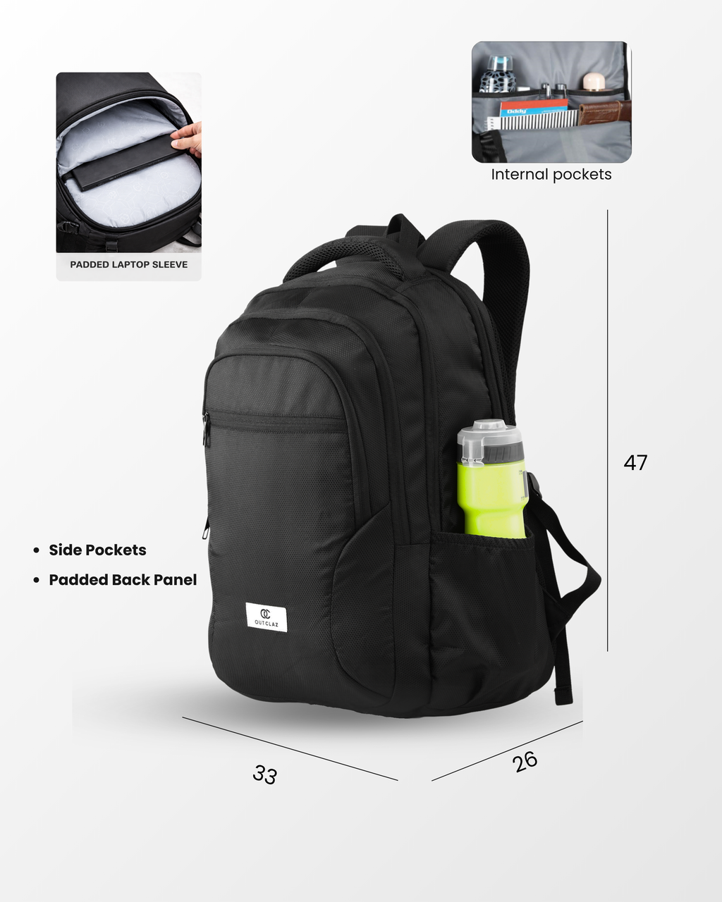CURATE-40 Laptop Backpack | Stylish Travel & Office Bag for Men