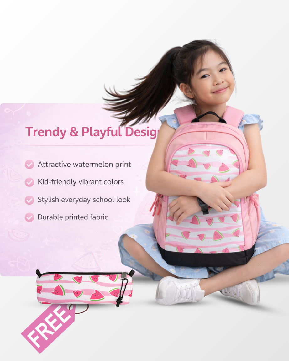 Kids Printed School Backpack – Lightweight 22L