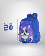 Kids Foxy School Backpack – Cartoon Printed 25L Lightweight Bag