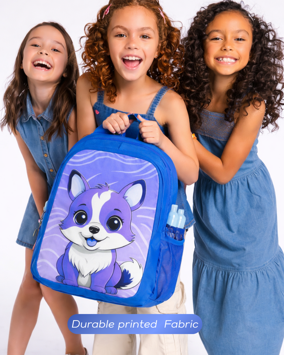 Kids Foxy School Backpack – Cartoon Printed 25L Lightweight Bag