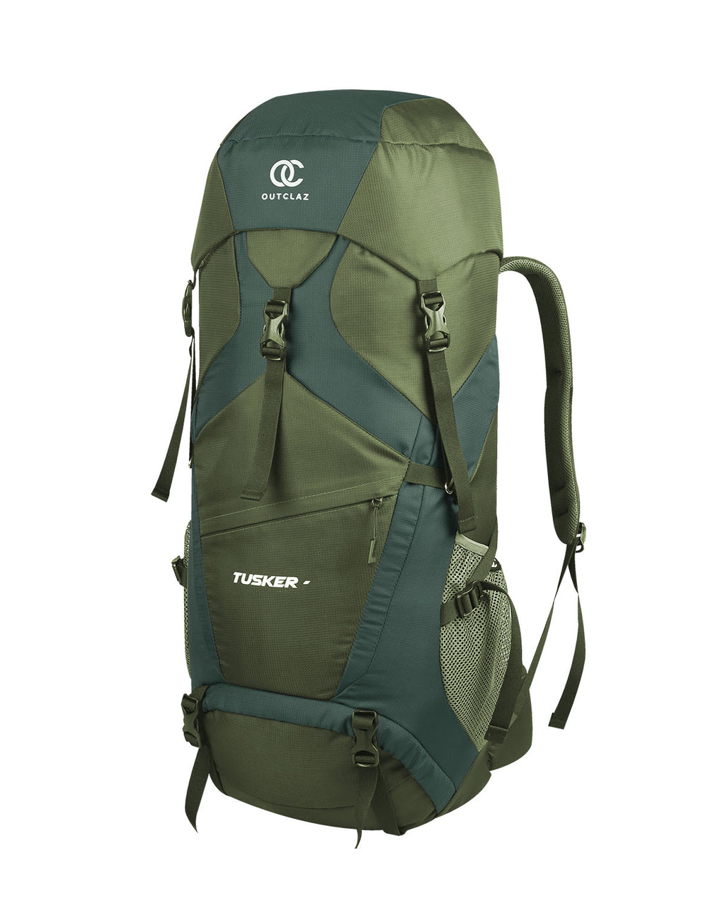 OUTCLAZ TUSKER 70L Trekking Backpack – Hiking & Travel Bag with Rain Cover