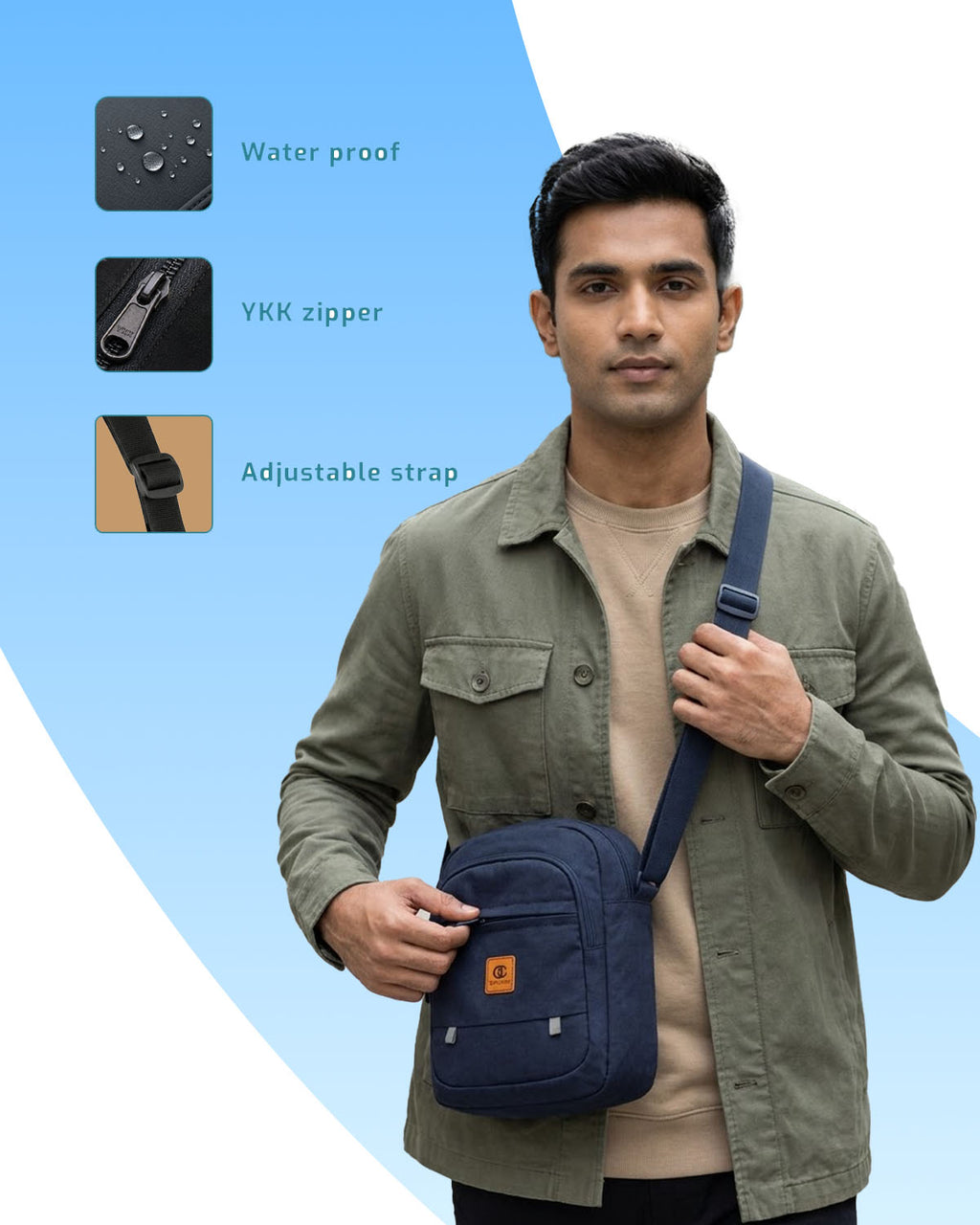 OUTCLAZ JASPER 7L Sling Bag with Adjustable Strap