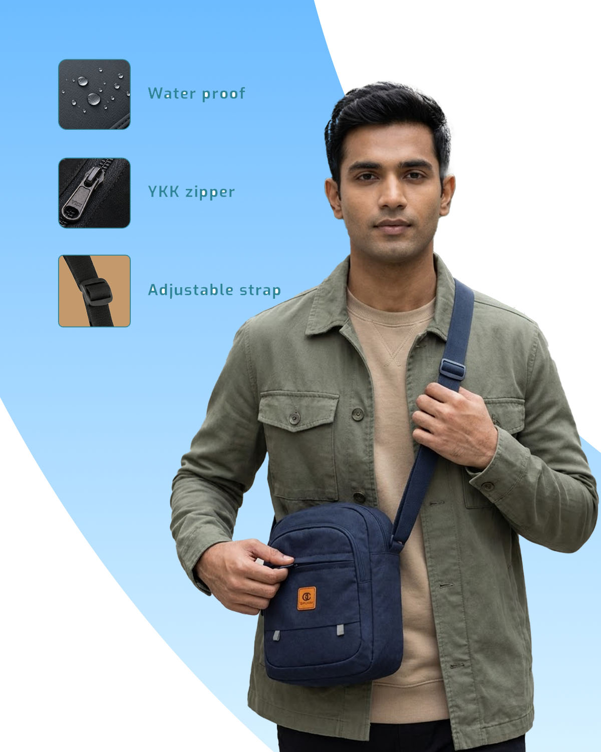 OUTCLAZ JASPER 7L Sling Bag with Adjustable Strap