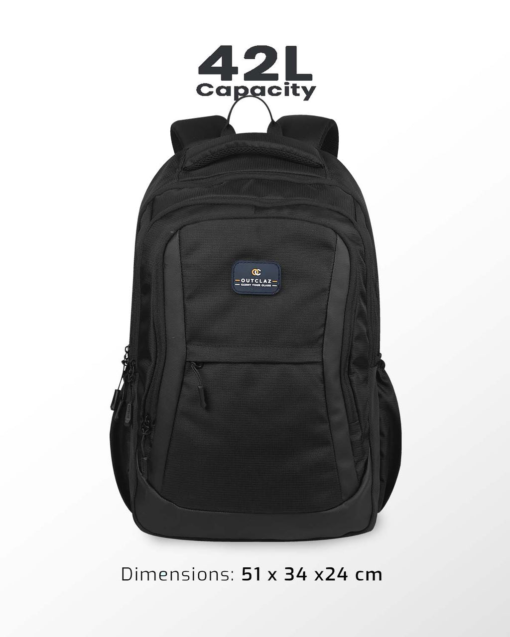 FORBE 42L black laptop backpack 