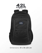 FORBE 42L black laptop backpack 