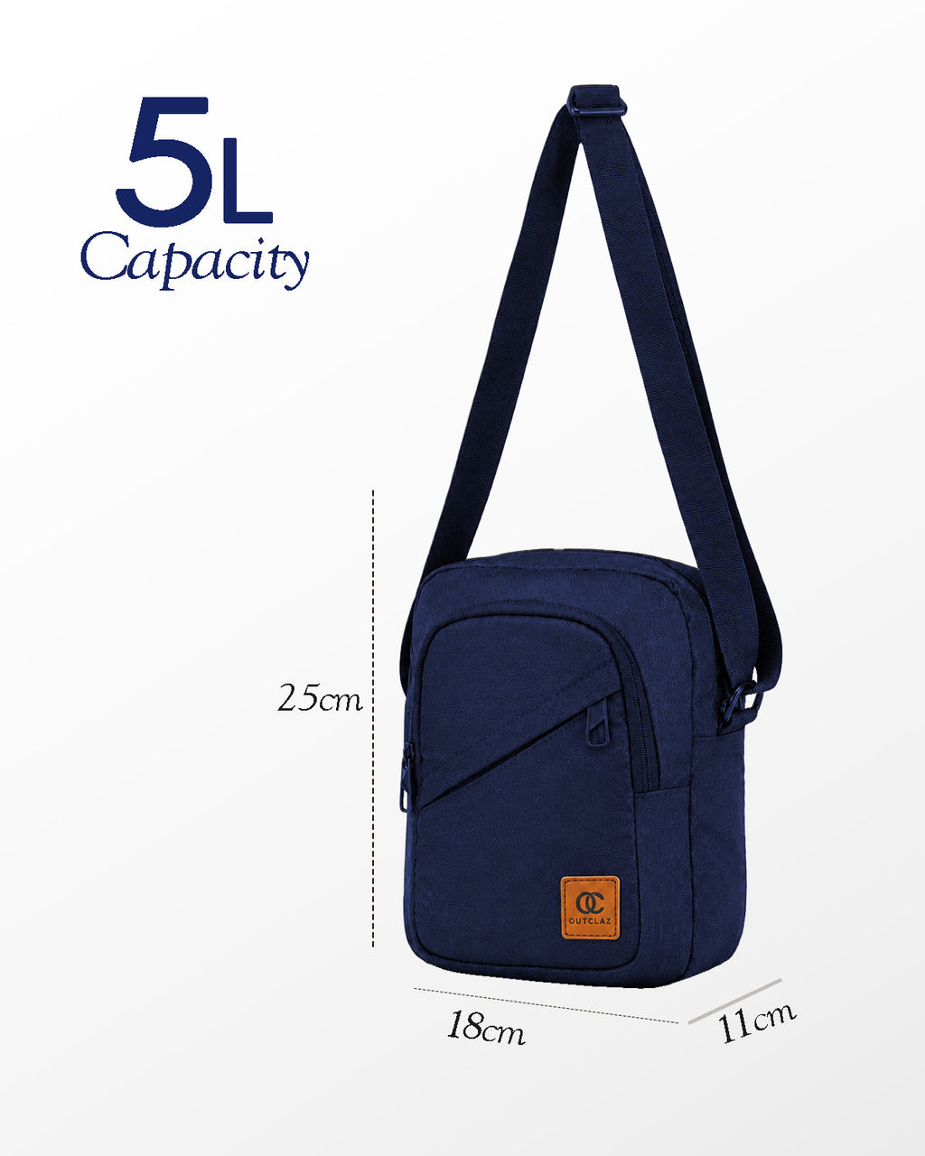 OUTCLAZ JINNY Compact Sling Bag – 5L Waterproof Shoulder Bag