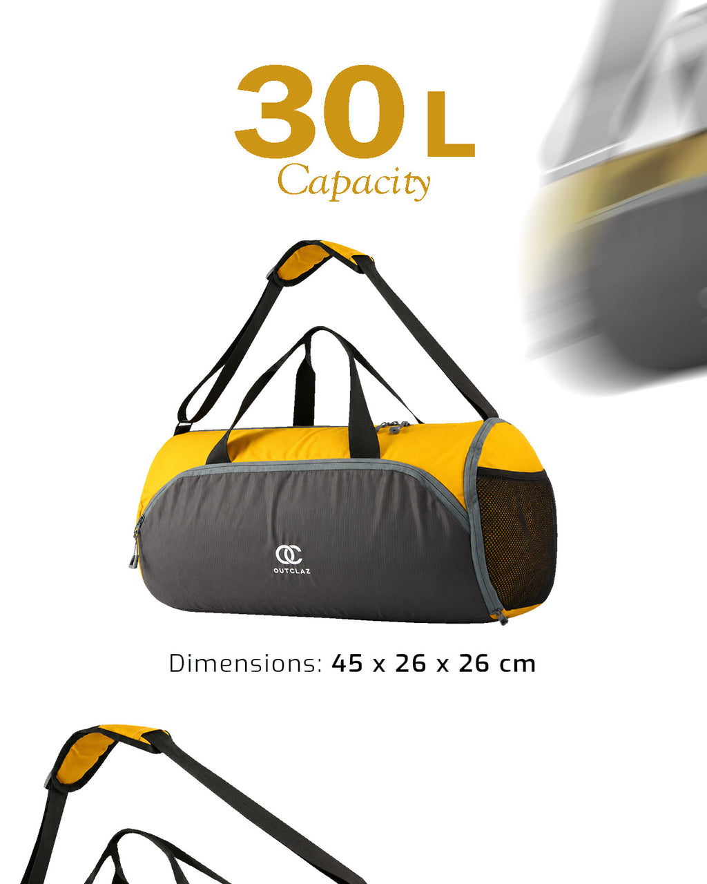 OUTCLAZ GAIN 30L Travel Duffle Bag – Gym & Weekend Bag