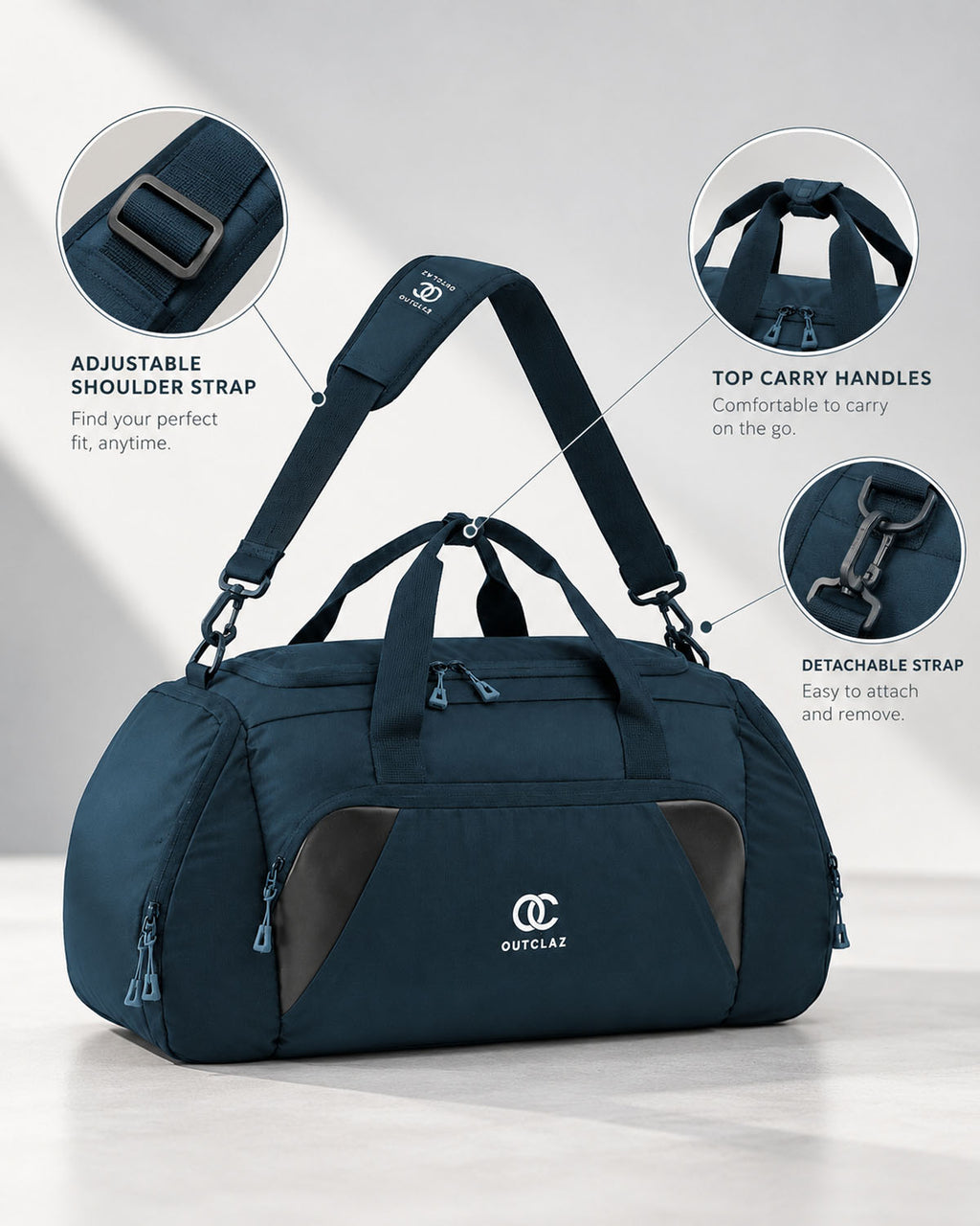 OUTCLAZ MAVIQUE 38L Travel Duffle Bag – Waterproof Gym & Weekend Bag