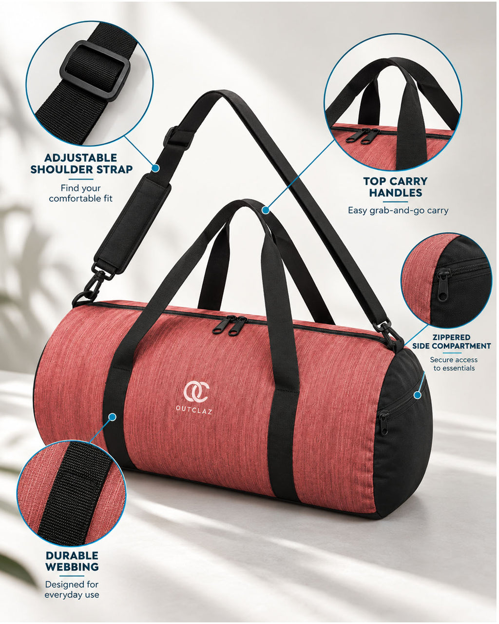 OUTCLAZ SPRINT 27L Duffle Bag – Gym & Travel Bag