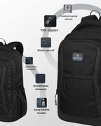 FORBE 42L black laptop backpack Features