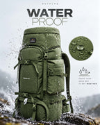 OUTCLAZ TERRAIN 80L Trekking Backpack with Rain Cover