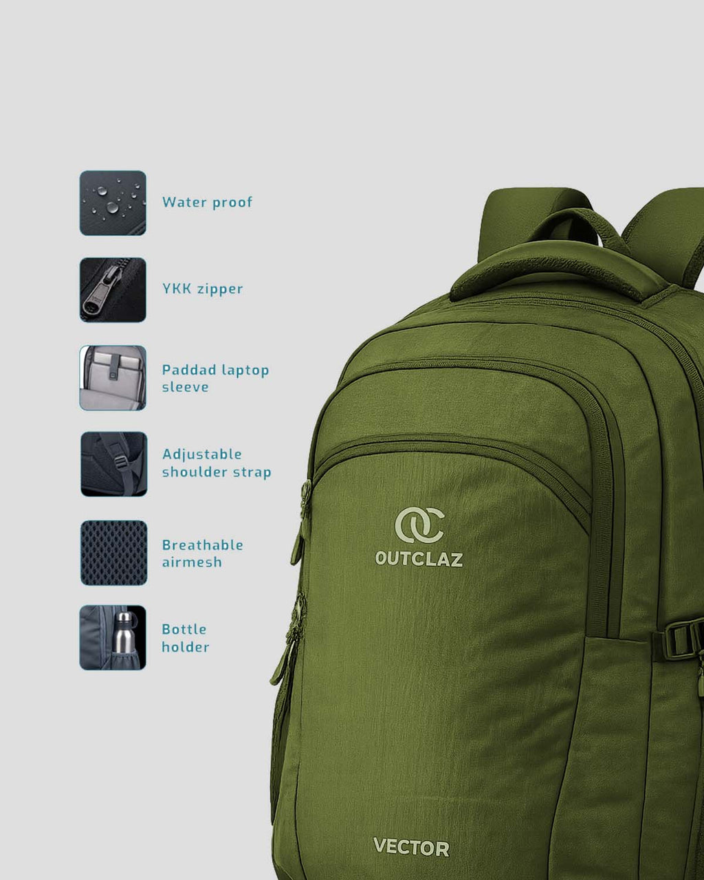 OUTCLAZ Vector 40L Laptop Backpack