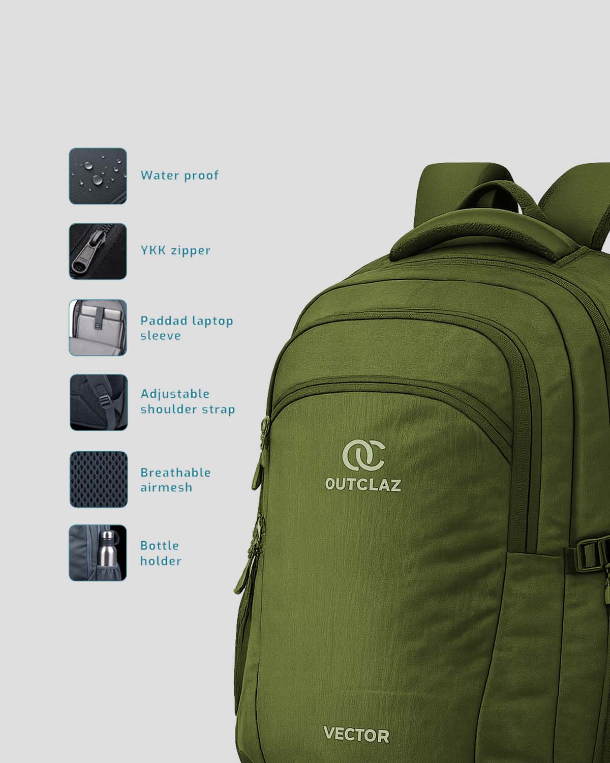 OUTCLAZ Vector 40L Laptop Backpack
