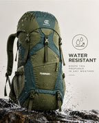 OUTCLAZ TUSKER 70L Trekking Backpack – Hiking & Travel Bag with Rain Cover