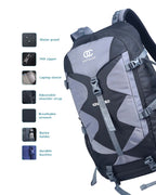OUTCLAZ IGNITE 50L Trekking Backpack – Hiking & Travel Bag with Rain Cover