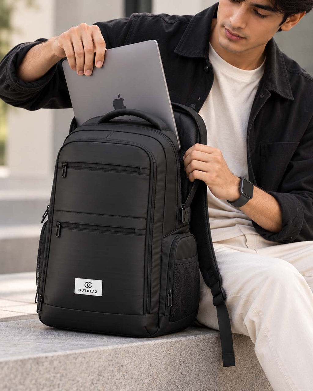 OUTCLAZ FLYPACK 30L Laptop Backpack – Water-Resistant with Padded Laptop Sleeve