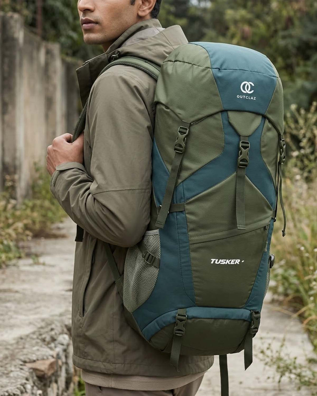 OUTCLAZ TUSKER 70L Trekking Backpack – Hiking & Travel Bag with Rain Cover