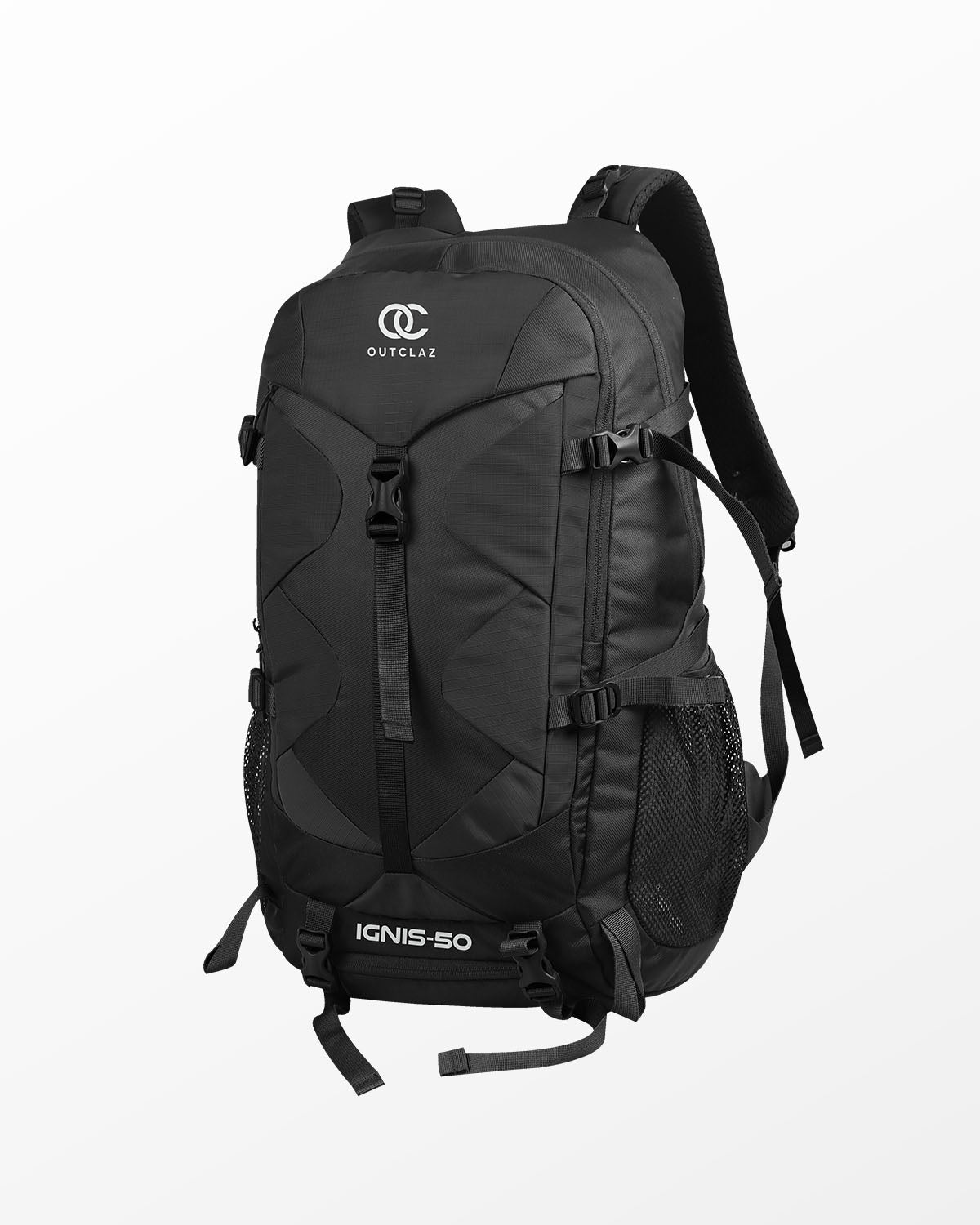 OUTCLAZ IGNITE 50L Trekking Backpack – Hiking & Travel Bag with Rain Cover