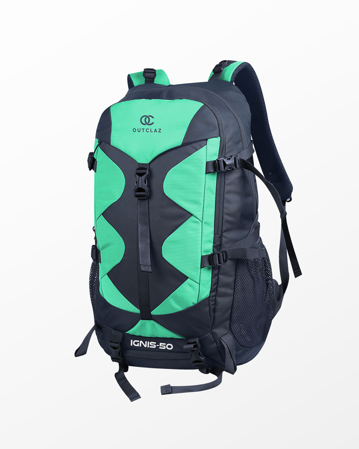 OUTCLAZ IGNITE 50L Trekking Backpack – Hiking & Travel Bag with Rain Cover