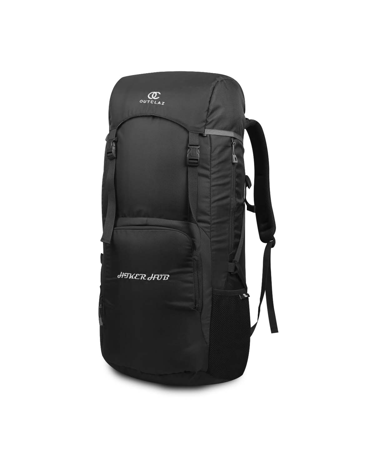 OUTCLAZ Hicker Hub 60L Trekking Backpack – Water-Resistant Travel Bag