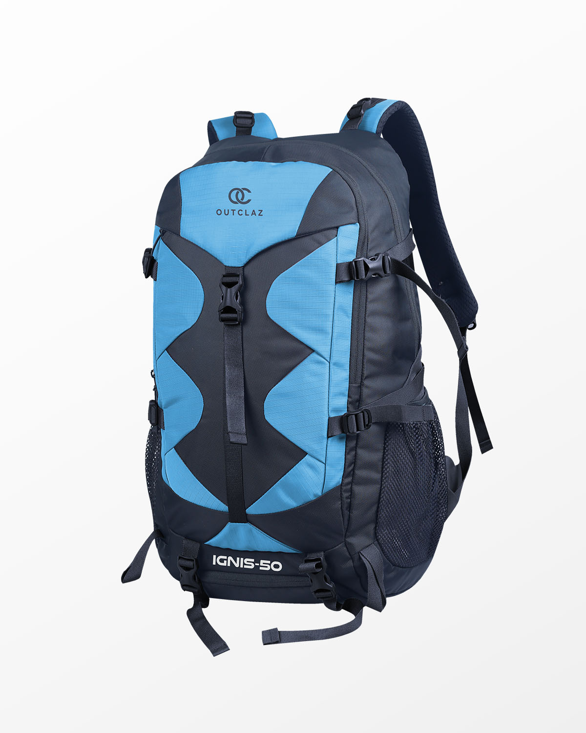 OUTCLAZ IGNITE 50L Trekking Backpack – Hiking & Travel Bag with Rain Cover