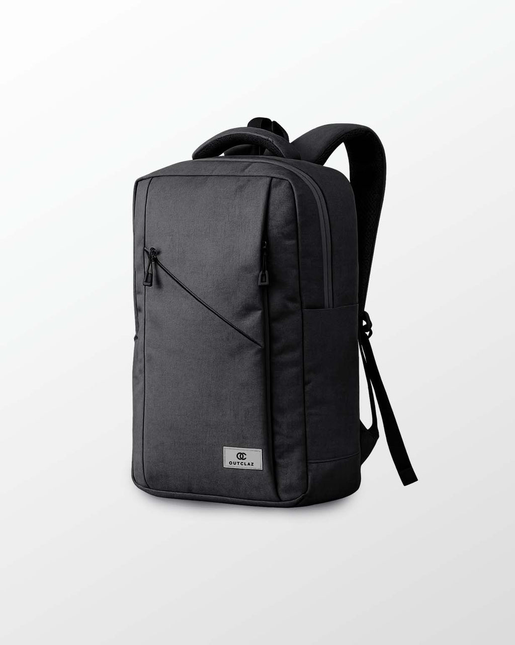 OUTCLAZ Atlas 17L Black laptop backpack with padded laptop sleeve