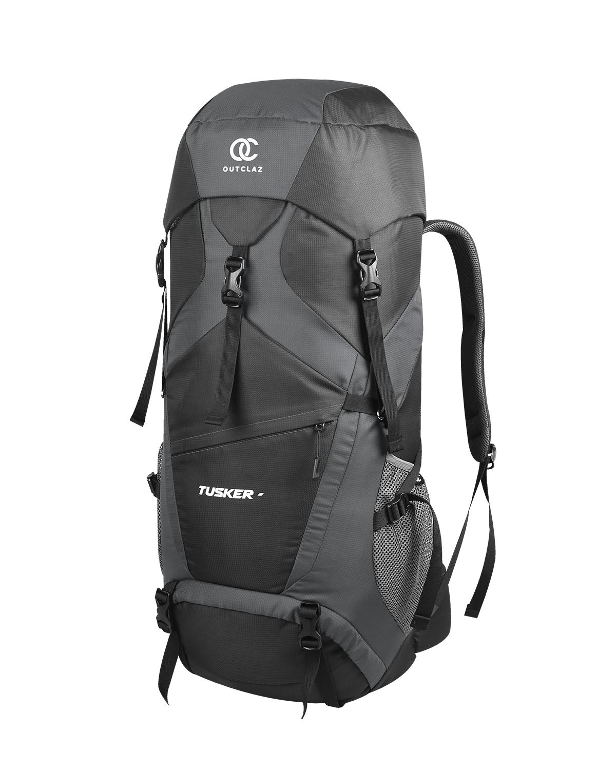 OUTCLAZ TUSKER 70L Trekking Backpack – Hiking & Travel Bag with Rain Cover