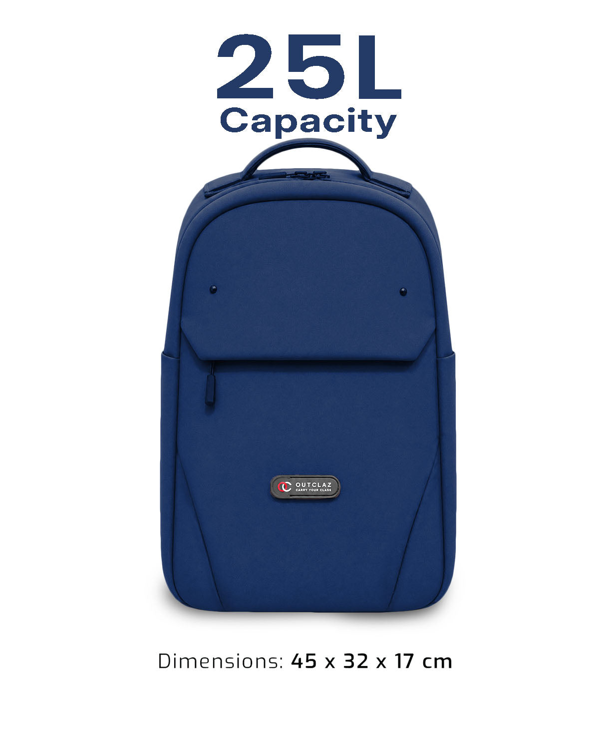 OUTCLAZ LEXIS 25L backpack padded laptop sleeve navy blue 