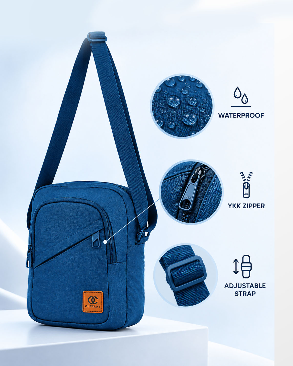 OUTCLAZ JINNY Compact Sling Bag – 5L Waterproof Shoulder Bag