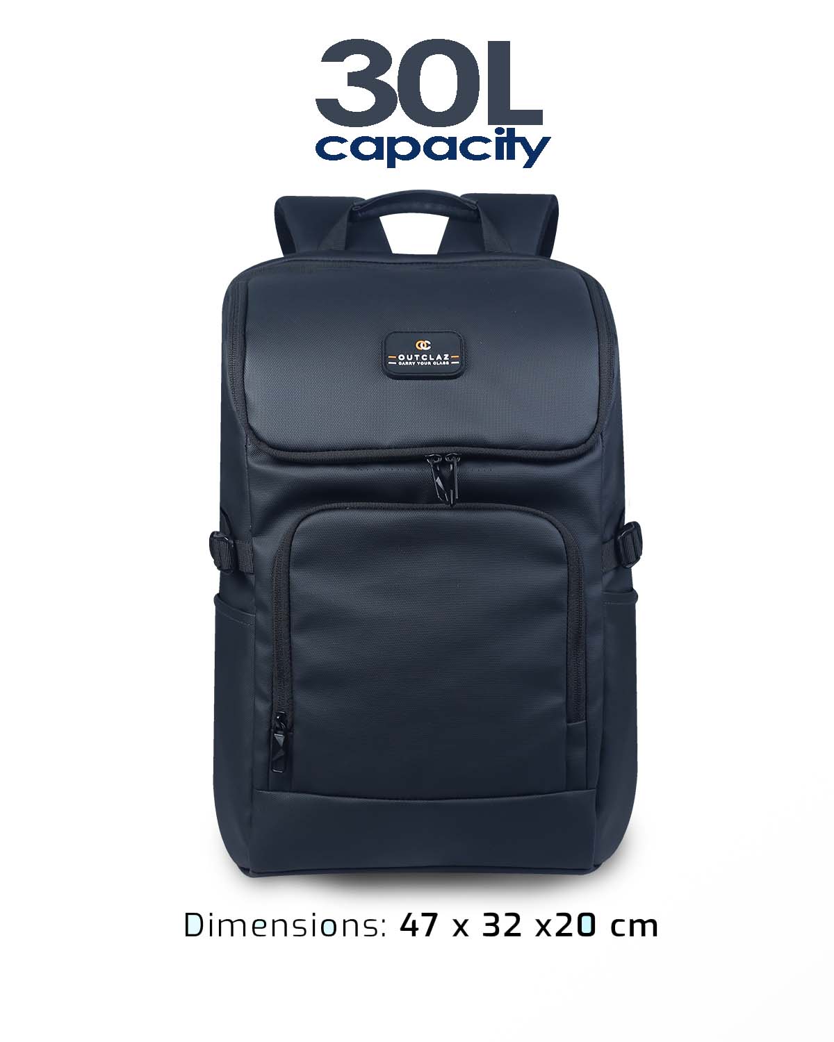 OUTCLAZ MONSTER 30L navy blue backpack with 47 x 32 x 20 cm dimensions