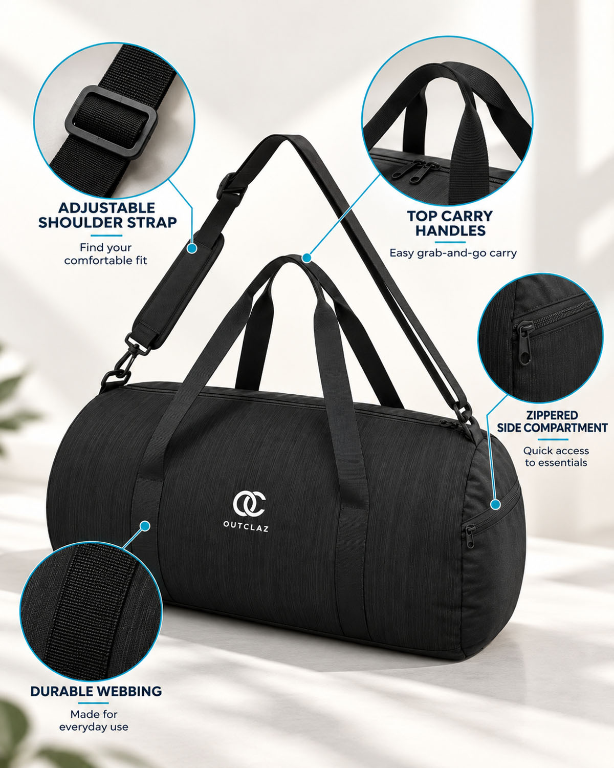 OUTCLAZ SPRINT 27L Duffle Bag – Gym & Travel Bag