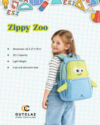 Zippy Zoo Kids Backpack (20L) – Cute Cartoon School Bag for Boys & Girls