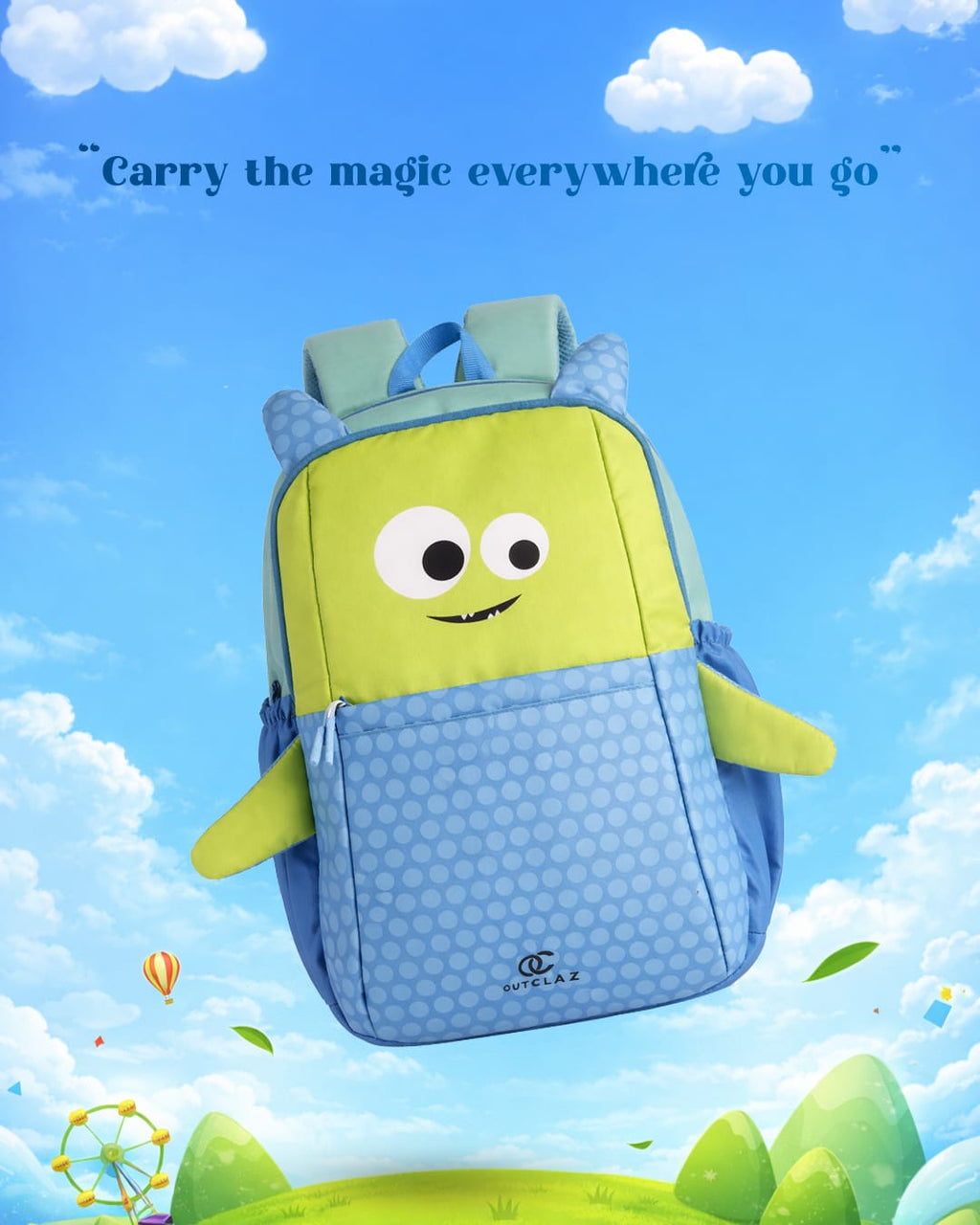 Zippy Zoo Kids Backpack (20L) – Cute Cartoon School Bag for Boys & Girls