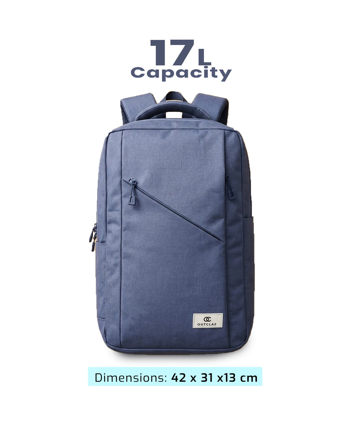 OUTCLAZ Atlas 17L N Blue laptop backpack with 17L capacity and 42 x 31 x 13 cm dimensions